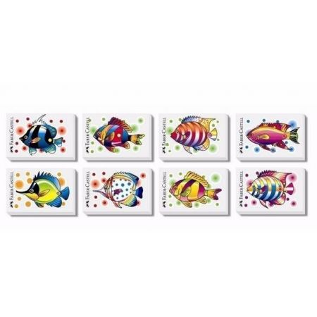 Faber-castell ластик рыбки, в картонной коробке, 48шт/уп (9556089846493)