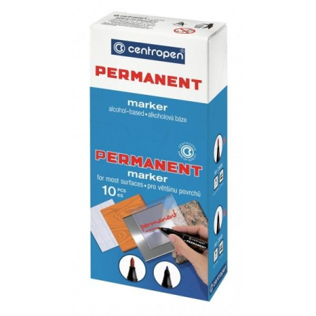 Маркер перманент centropen 2846 черный, 1.0мм 2846/01-12 (8595013612347)