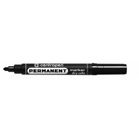 Маркер перманент 2.5мм drysafe черн круг. 8510/01-12 centropen (8595013616734)